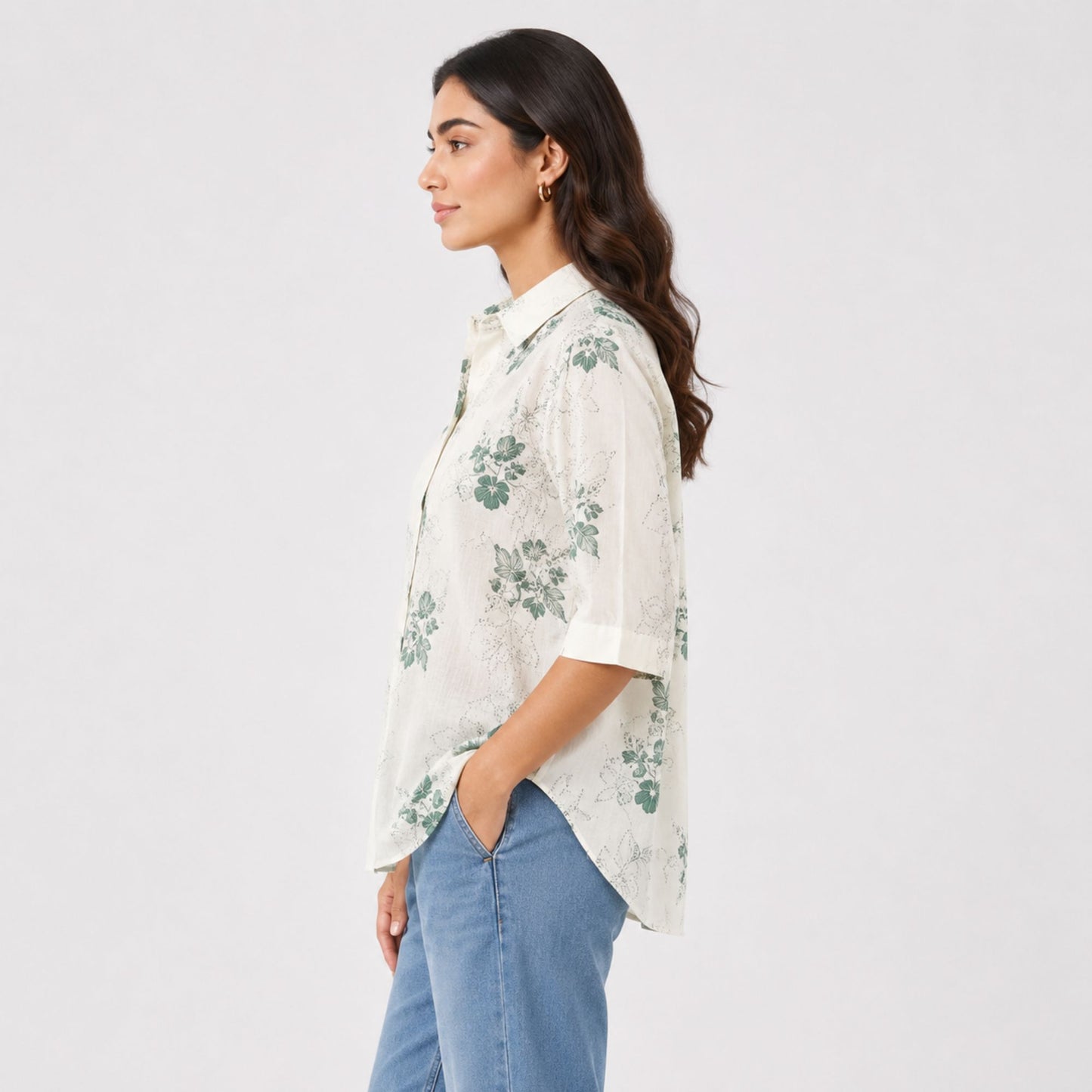Stylish Floral Cotton Top