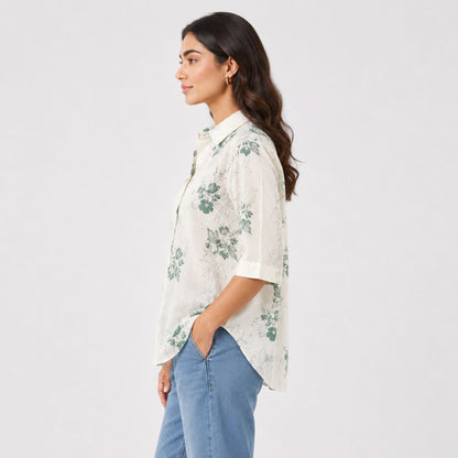 Stylish Floral Cotton Top