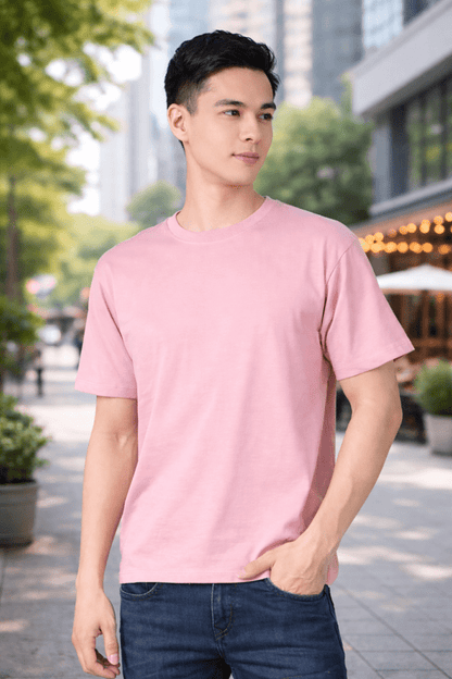 Pink Solid T-Shirt