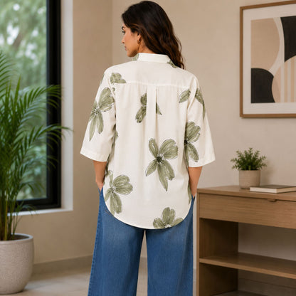 Elegant Floral Print Top