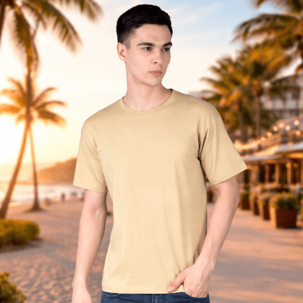 Solid Beige T-Shirt