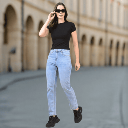 Black Slim Fit Crop Top