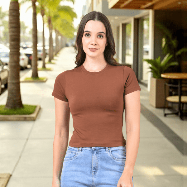 Brown Crop Top