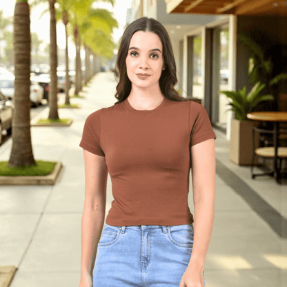 Brown Crop Top