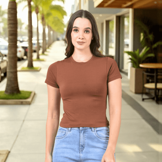 Brown Crop Top
