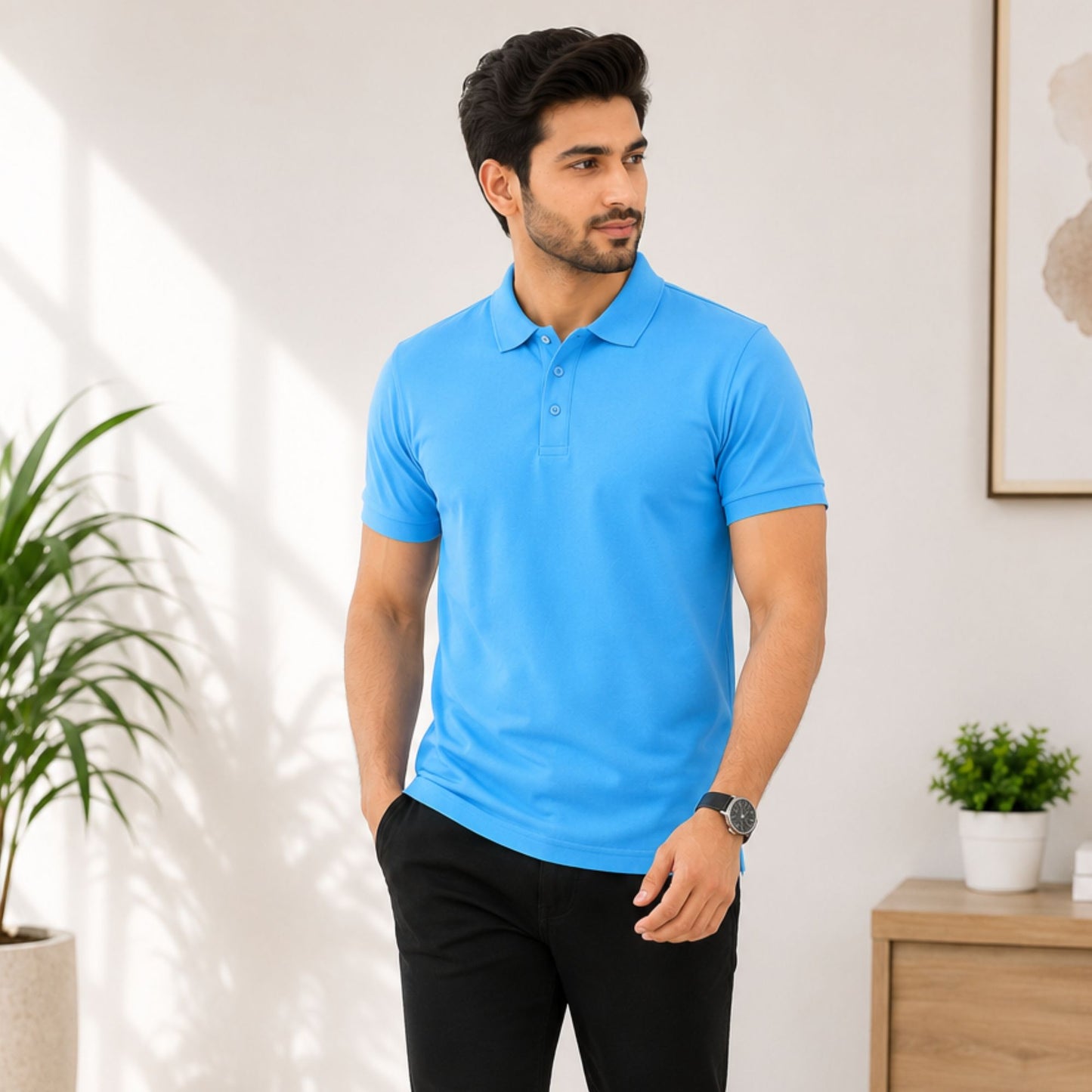 Sky Blue Polo T-Shirt