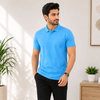 Sky Blue Polo T-Shirt