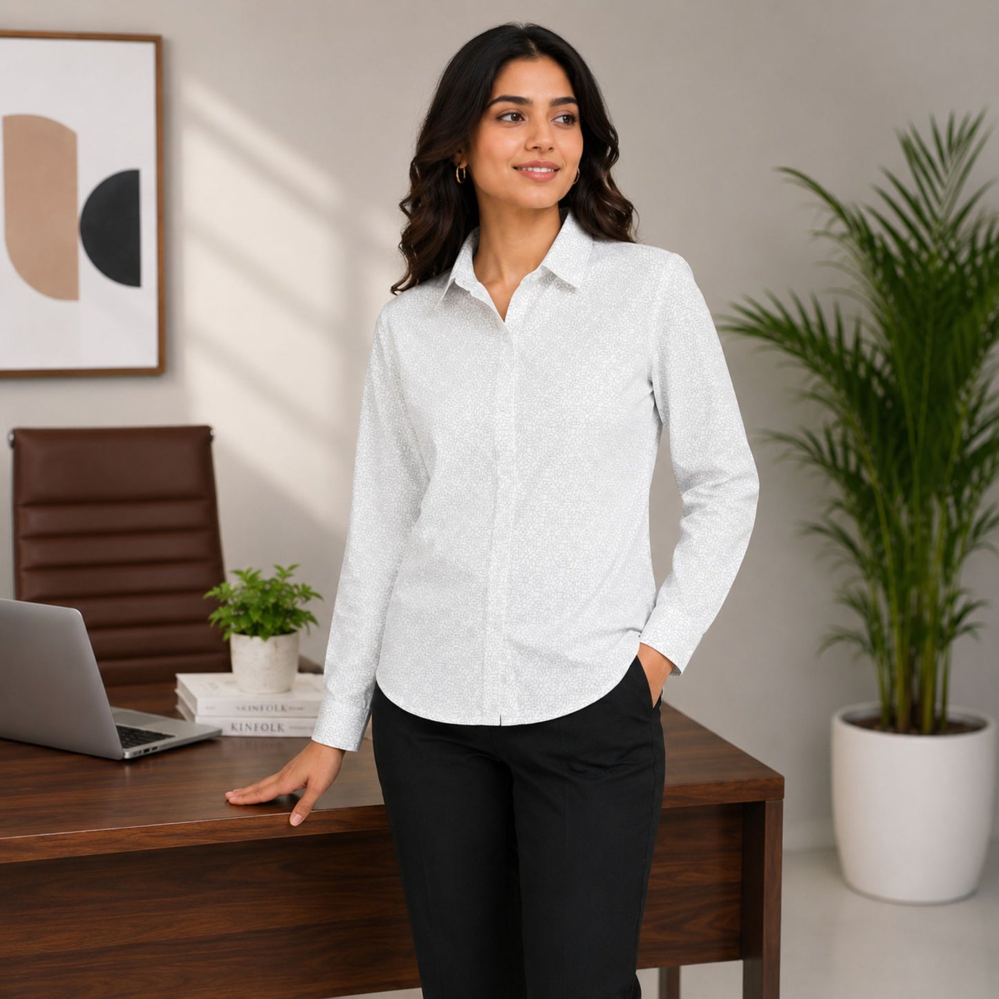 Grey Geometric Shirt