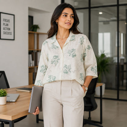 Stylish Floral Cotton Top