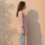 Pink Printed Cotton Kurti