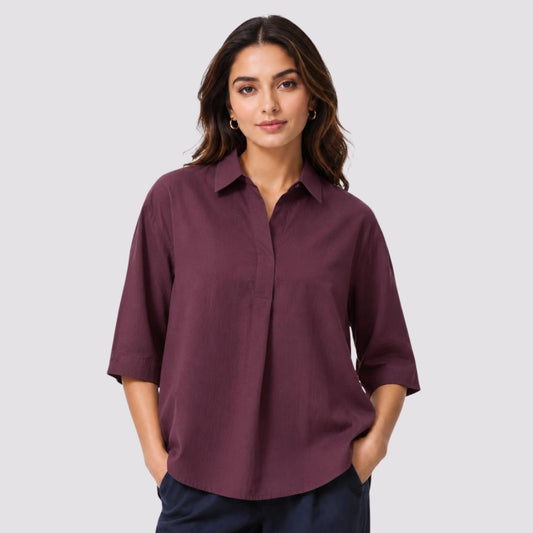Elegant Solid Cotton Top