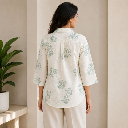 Stylish Floral Cotton Top