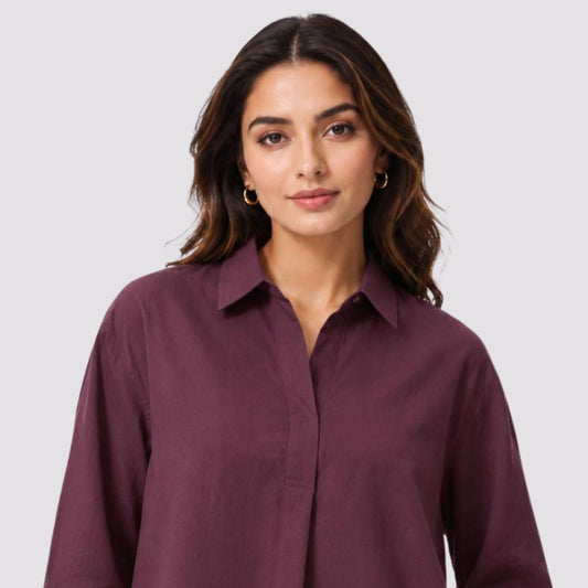 Elegant Solid Cotton Top