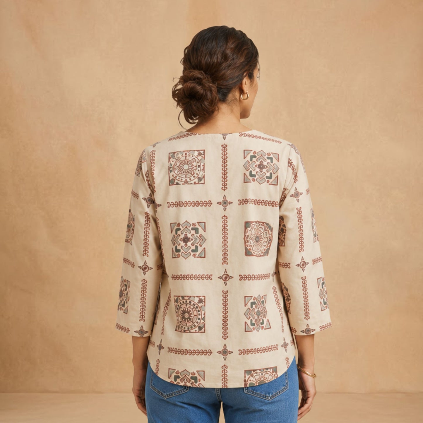 Beige Short Kurti