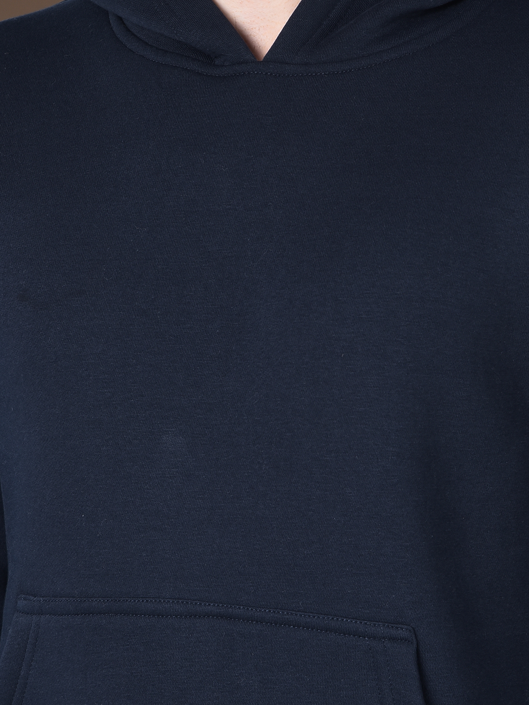 Solid Navy Blue Pullover Hoodie - Image 6
