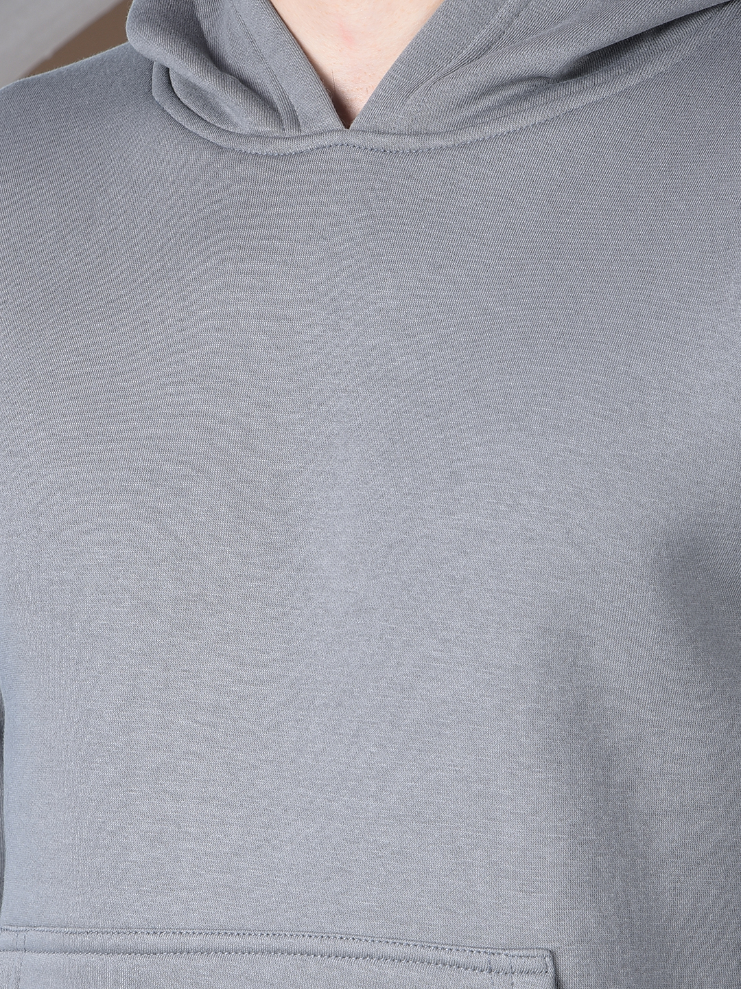 Solid Grey Pullover Hoodie - Image 7