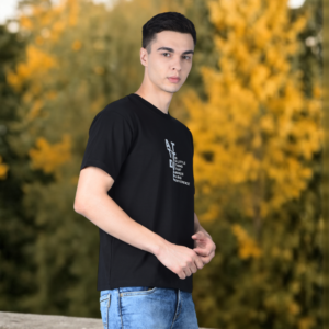 Black Attitude Printed Cotton T-Shirt