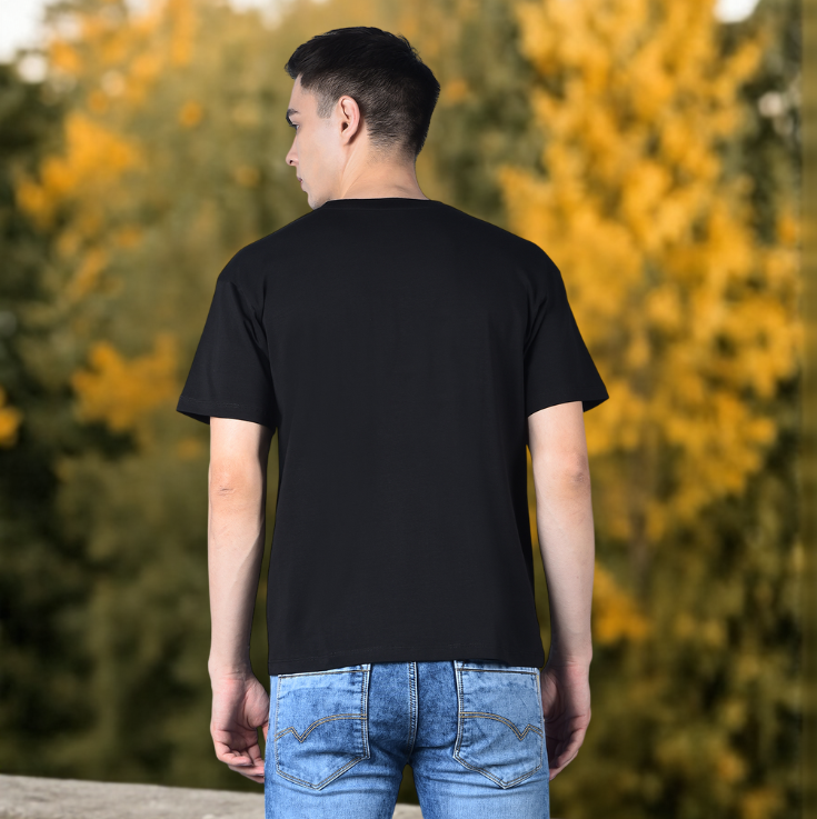 Black Attitude Printed Cotton T-Shirt - Image 6