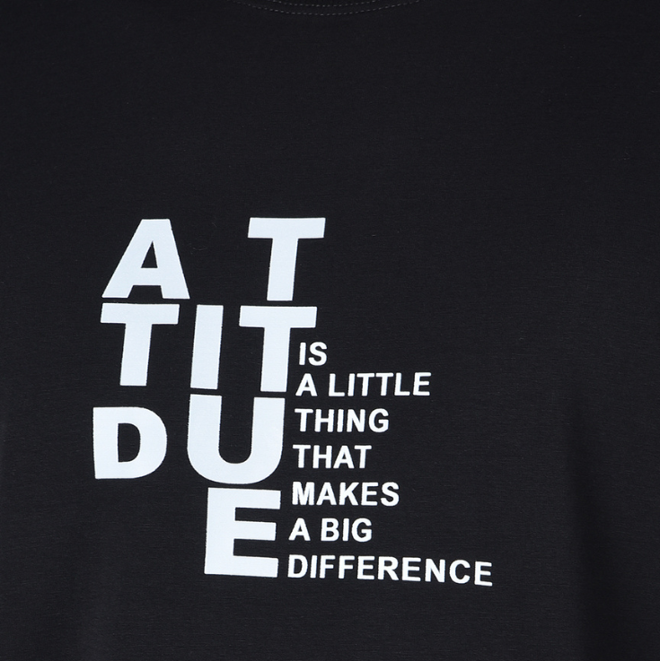 Black Attitude Printed Cotton T-Shirt - Image 7