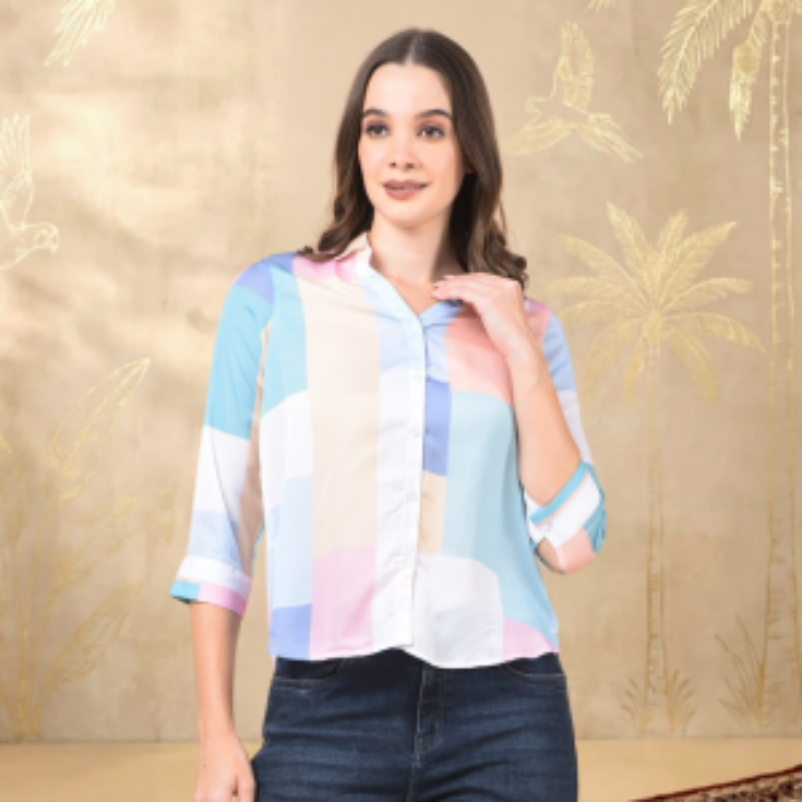 Pastel Multicolor Casual Shirt