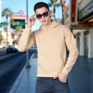 Solid Beige Hoodie