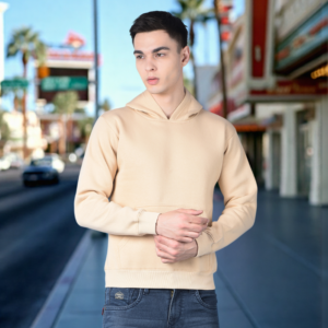 Solid Beige Hoodie