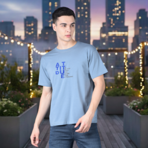 Blue Attitude Printed Cotton T-Shirt