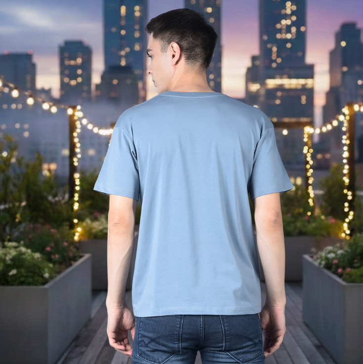 Blue Attitude Printed Cotton T-Shirt - Image 5