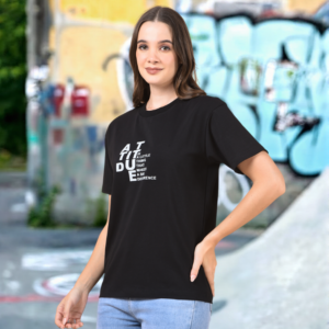 Black Attitude Printed Cotton T-Shirt