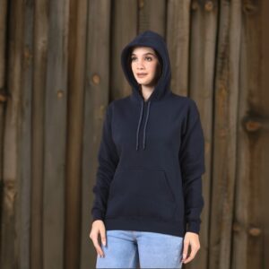 Solid Navy Pullover Hoodie
