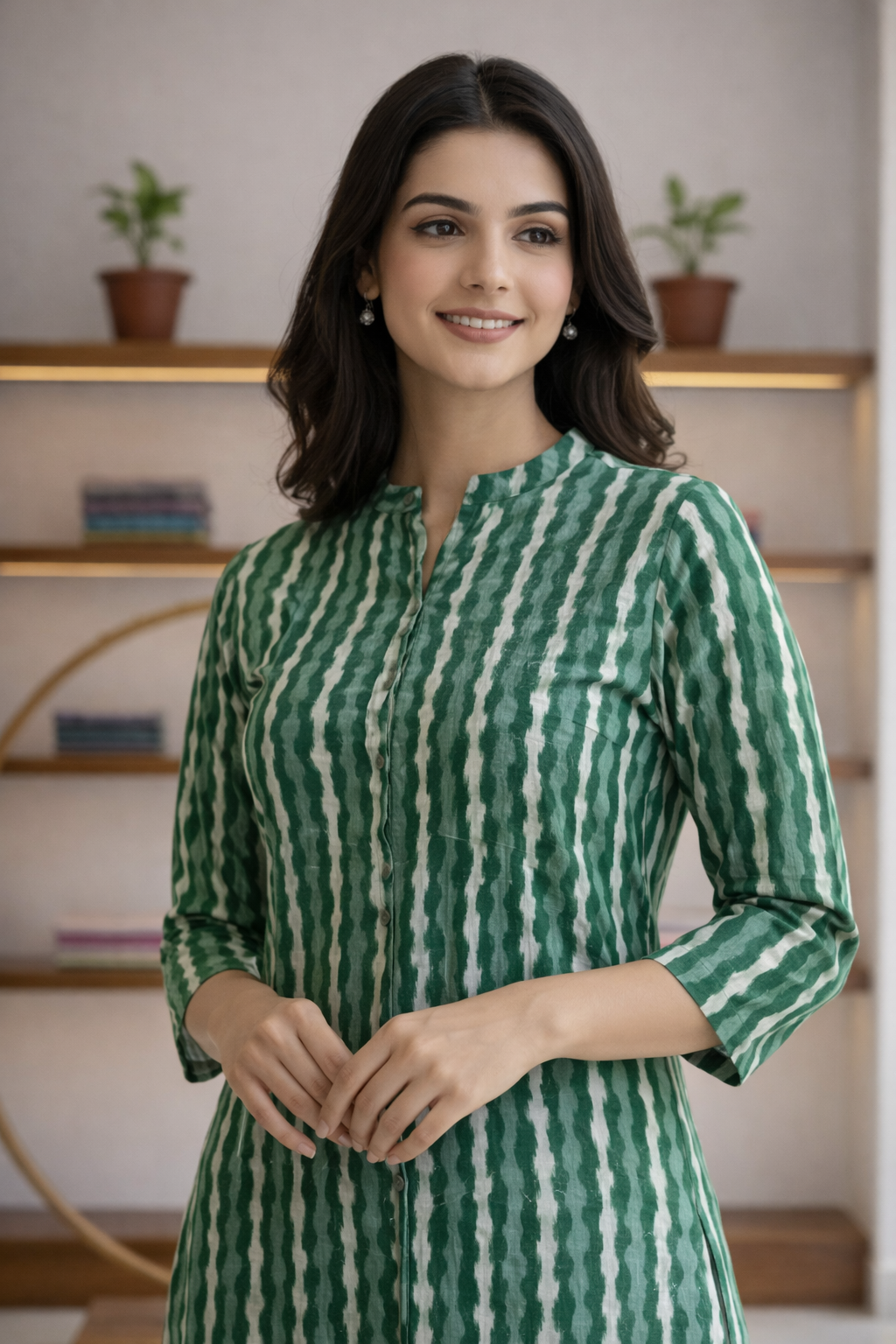 Green Striped Kurti - Image 4