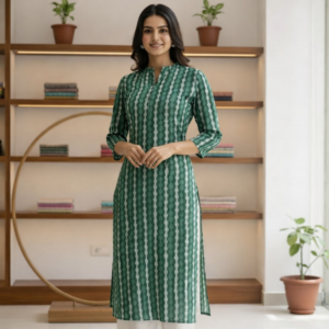 Green Striped Kurti