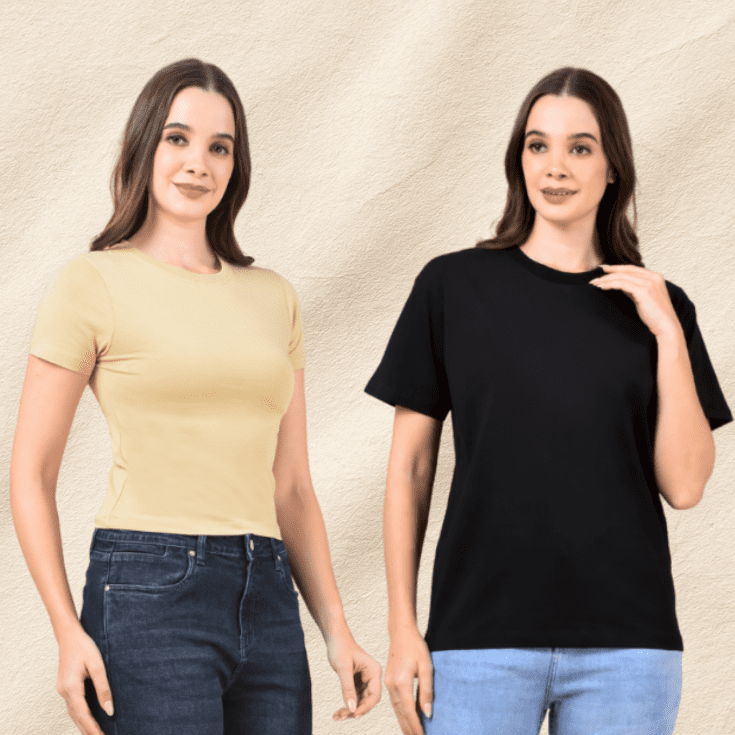 Crop Top & T-Shirt Combo (Pack of 2) - Image 5