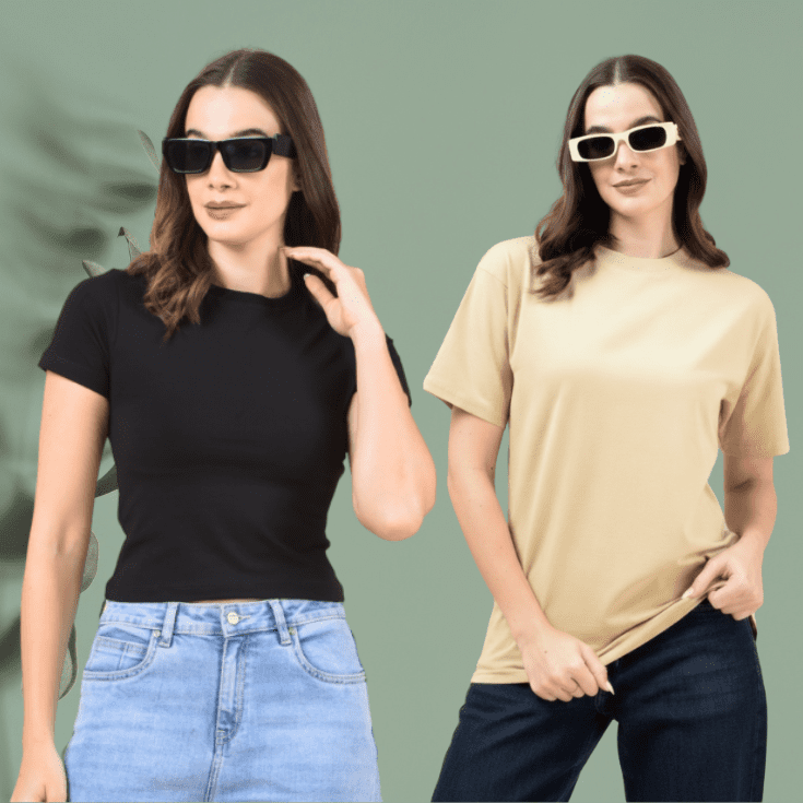 Crop Top & T-Shirt Combo (Pack of 2) - Image 4