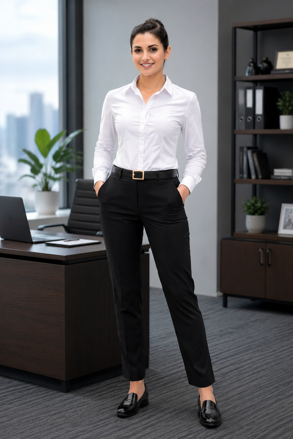 Women White Formal Shirt - Image 6
