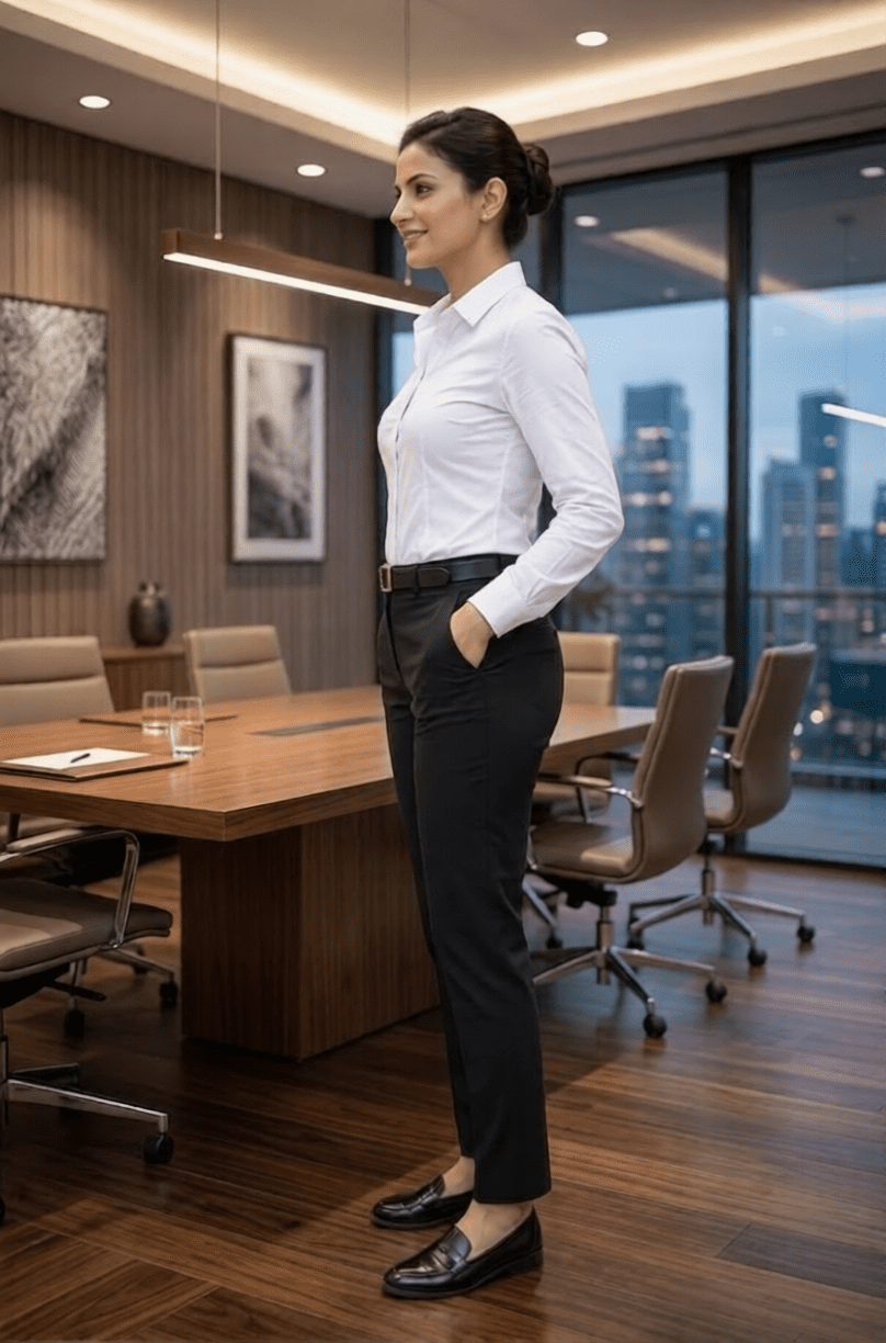 Women White Formal Shirt - Image 3