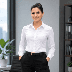 Women White Formal Shirt