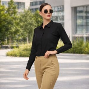 Women Black Formal Shirt