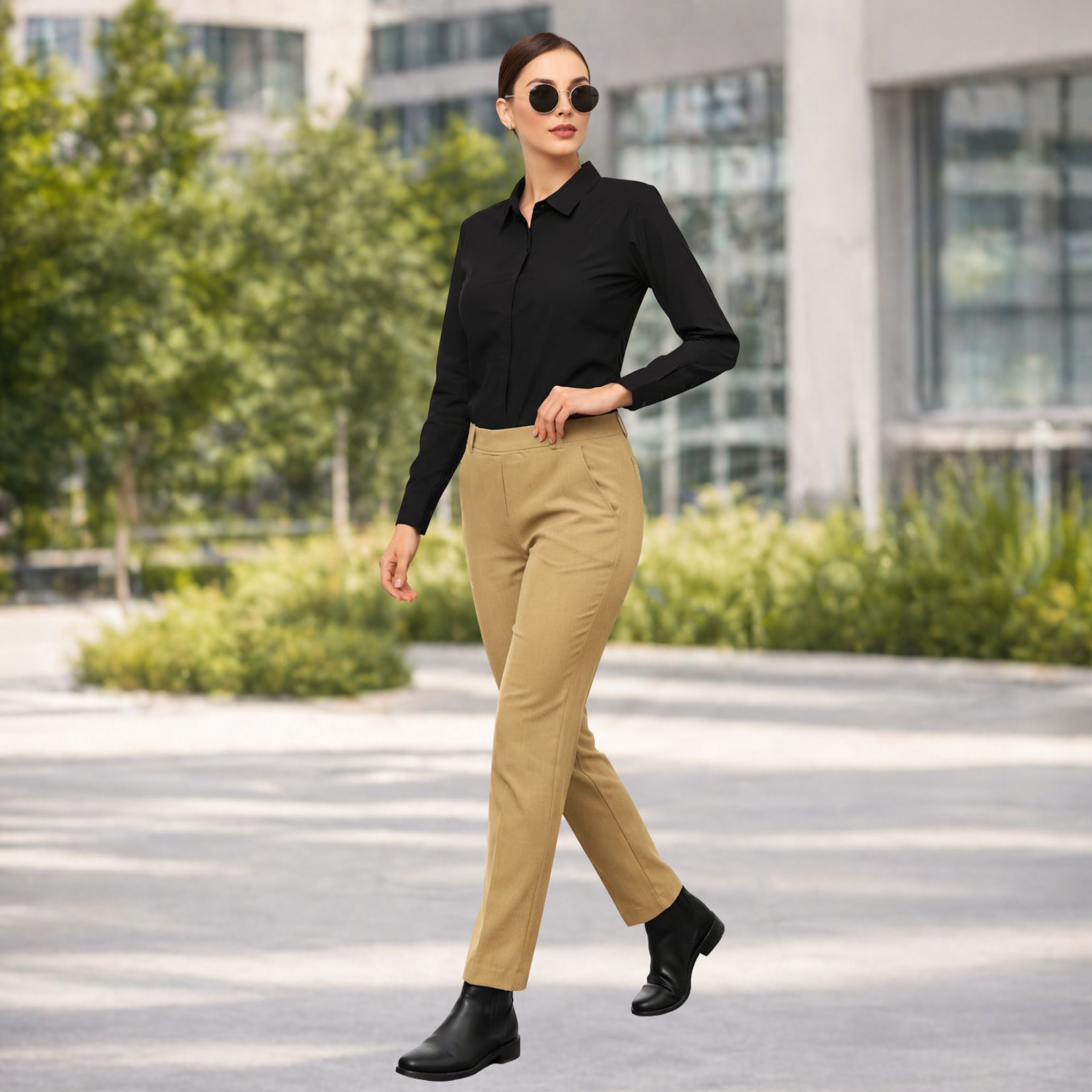 Women Black Formal Shirt - Image 3
